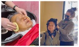 Ca sĩ Kim Ngân được Thuý Nga đưa đi làm tóc, tiết lộ mái tóc dính bết vì keo nghe mà xót xa