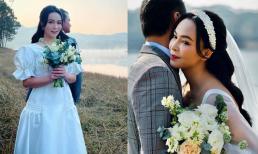 Quán quân Duyên Dáng Bolero Trần Mỹ Ngọc lộ ảnh cưới với chồng đại gia