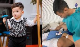 Đỗ Hùng Dũng tranh thủ gọi điện và gửi quà cho con trai dù vẫn đang trong bệnh viện phục hồi sau chấn thương nghiêm trọng
