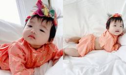 Loạt biểu cảm cực yêu của con gái Đông Nhi và Ông Cao Thắng khi được diện đồ hiệu