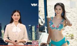 Nhan sắc nóng bỏng của người đẹp Hoa hậu Việt Nam dẫn bản tin VTV