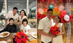 Bình Minh tổ chức sinh nhật ấm cúng cho bà xã