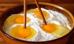 Một bát bột mì, 4 quả trứng, không cần hấp, không cần nướng vẫn thơm phưng phức, ăn ngon như bánh quy