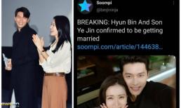 Thực hư thông tin Hyun Bin và Son Ye Jin chuẩn bị kết hôn 