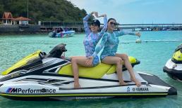 Hậu Miss Grand 2020, Ngọc Thảo diện đồ đôi, 'đọ' dáng cùng Hoa hậu Lào trên biển Thái Lan