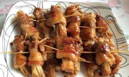 Thịt ba chỉ cuộn nấm kim châm, sự lựa chọn tốt nhất cho thực phẩm giàu chất béo nhưng không bị ngấy