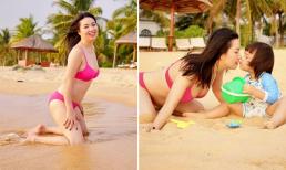 Lê Khánh tự tin khoe vóc dáng tròn trịa khi diện bikini tại Phú Quốc