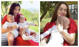 Bị mẹ 'ép' chụp ảnh, phản ứng của cặp song sinh nhà Hà Hồ khiến fan 'cười bò'