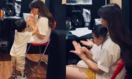 Hòa Minzy tiết lộ con trai đến phòng thu từ lúc 3 tháng tuổi
