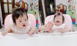 Đông Nhi và Ông Cao Thắng thích thú trước màn 'ăn vạ' của con gái Winnie vì đói bụng