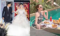 Diện bikini gợi cảm trong chuyến đi du lịch, Á hậu Tường San quyết giấu bụng bầu to 'vượt mặt'