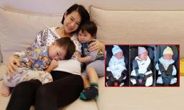 Hồ Hạnh Nhi khoe cận mặt 3 con trai lúc mới sinh, cư dân mạng xuýt xoa vì nhìn giống nhau như sinh ba cùng lúc