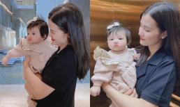 Đông Nhi hài hước khoe khuôn mặt cực 'hổ báo' của con gái cưng: 'Ăn hiếp mẹ Ngọc, con khóc lên dữ lắm đó'