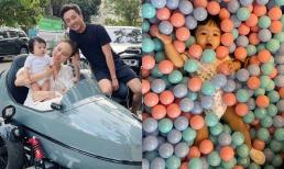 Ái nữ nhà Cường Đô La cực dễ cưng khi được mẹ cho chơi bóng, nhìn thế này bảo sao được yêu chiều hết nấc