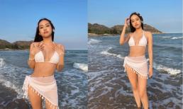 Diện bikini nửa kín nửa hở, Thúy Vi được khen hết lời