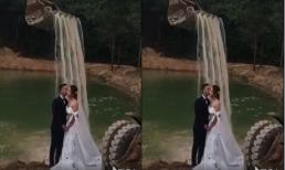Muốn chụp ảnh cưới với thác nước nhưng kinh phí eo hẹp, cặp đôi nghĩ ra ý tưởng siêu tiết kiệm
