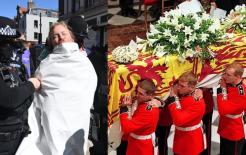 Người phụ nữ Anh 'ngực trần' chạy bên ngoài lâu đài Windsor bị bắt, đám tang của Hoàng thân Philip thêm sự cố 'hài hước'