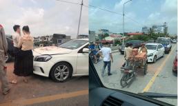 Nữ chủ xe Mercedes lên tiếng về việc không bắt đền tài xế xích lô chở gạch sau va chạm