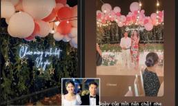 Thanh Tú 'dìm hàng' chồng đại gia khi đi đôi giày cao gót chục phân trong tiệc sinh nhật 