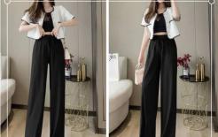 Diện quần ống rộng màu đen với áo như thế nào? Mặc chúng với những chiếc áo này để có khí chất