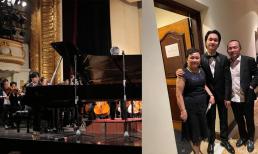 Quốc Trung - Thanh Lam tự hào khi con trai trình diễn piano tại một buổi hòa nhạc lớn