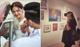 Phanh Lee bế bụng bầu 'vượt mặt' đi xem tranh, mong con thích vẽ nhưng đừng giống mẹ điểm này