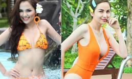 Hoa hậu Diễm Hương đăng ảnh mặc áo tắm cách nhau 11 năm, nhưng sao 'gò bồng đảo' lại quá khác