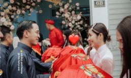 Hà Tăng và ông xã Louis Nguyễn gây sốt với hình ảnh trao nhận sính lễ siêu đáng yêu