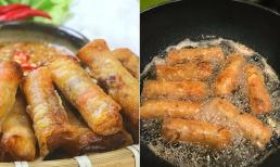 Sau khi gói nem, đừng đem chiên ngay mà làm thêm bước này đảm bảo khi rán sẽ giòn tan