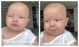 Quá ồn ào và bị mẹ bắt im lặng, biểu cảm của con trai út Hà Hồ - Kim Lý khiến fan cười bò
