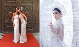 H'Hen Niê hào hứng xem màn trình diễn Quốc phục của Khánh Vân, liên tục gọi đàn em bằng danh xưng ngọt ngào