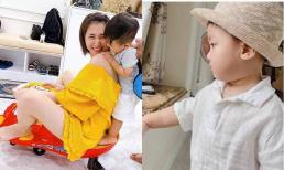 Hòa Minzy khoe rõ mặt của quý tử đầu lòng, góc nghiêng cực đáng yêu