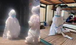 Cư dân mạng chia sẻ rần rần bức ảnh các em bé mặc kín mít ở khu chống dịch, ai thấy cũng thương
