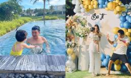 Trường Giang hào hứng đưa con gái cưng đi bơi, khoảnh khắc nghịch nước của nhóc tỳ khiến netizen 'lụi tim'