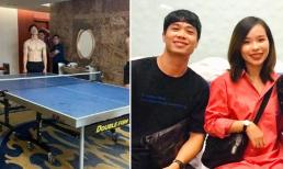 Công Phượng mới lên tuyển đã cởi áo khoe cơ bắp, bà xã Viên Minh bình luận một câu gây chú ý