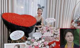 Sinh nhật Lương Thu Trang (vai Minh) 'Hướng dương ngược nắng', dân tình chú ý đến bó hoa hình trái tim to đùng mẹ đơn thân được tặng