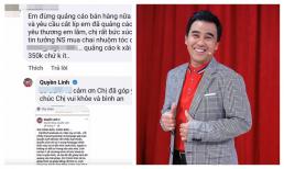 Quyền Linh phản ứng như thế nào khi bị nhắc 'đừng quảng cáo hàng rởm'?