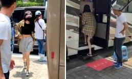 Dương Mịch gầy đến mức tụt quần, chân khẳng khiu chẳng khác nào que củi