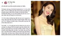 FC Thủy Tiên tố ngược lại fan chuyển nhầm 30 triệu từ thiện
