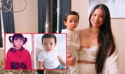 Phạm Hương tung ảnh thuở nhỏ chứng minh giống quý tử như đúc, mỹ nhân thoát kiếp “đẻ thuê” là đây!