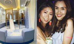 Chị chồng Tăng Thanh Hà làm hẳn khu vui chơi thu nhỏ tại nhà cho con, đúng chuẩn gia đình có điều kiện 