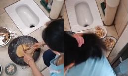 Chủ nhà chặt gà ngay sát bồn cầu, dân mạng ngán ngẩm chắc muốn đuổi khách một cách tế nhị