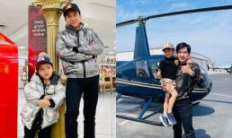 Đan Trường chơi lớn đưa quý tử đi trải nghiệm máy bay trực thăng