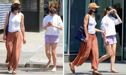 Katie Holmes xuống tóc hậu chia tay phi công trẻ nhưng Suri mới là nhân vật gây chú ý khi để lộ đôi chân dài miên man