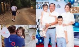 Vy Oanh ghi lại cảnh ông xã hết lòng yêu thương, cưng nựng hai con sau lùm xùm bị tố 'đẻ thuê'