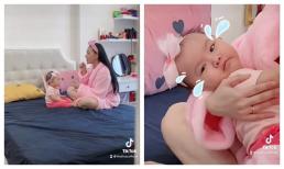 Thu Thủy trổ tài ca hát vì quá nhớ nghề, nhìn biểu cảm của con gái cưng mà bật cười