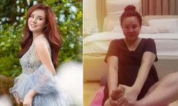 Vy Oanh lộ diện với hình ảnh mũi nở to, cơ thể nặng nề khi mang bầu lần ba