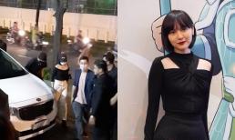 Hải Tú từng được dàn vệ sĩ hộ tống như sao hạng A khi đi cổ vũ Sơn Tùng M-TP