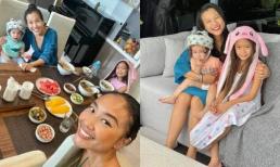 Hoàng Oanh đưa con trai sang thăm nhà mới của Đoan Trang tại Singapore