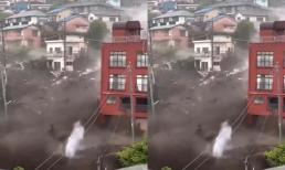 Khoảnh khắc sạt lở đất kinh hoàng, cuốn phăng cả chục ngôi nhà ở Nhật Bản